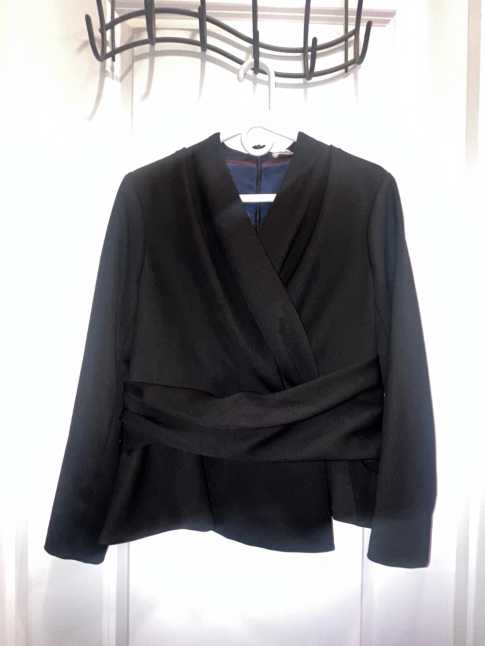 The Fold Bellevue women’s wool blend top in black - Picture 2 of 5
